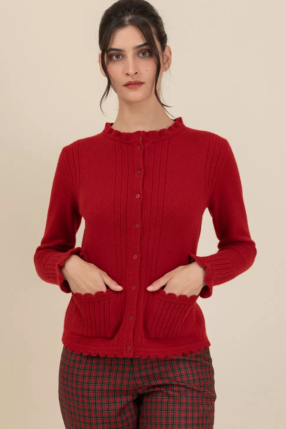 Fashion Julia Cardigan-Red Women Tops & Knitwear