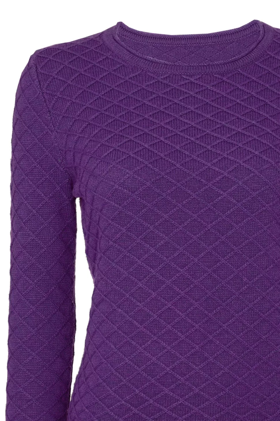 Fashion Lattice Sweater-Violet Women Tops & Knitwear