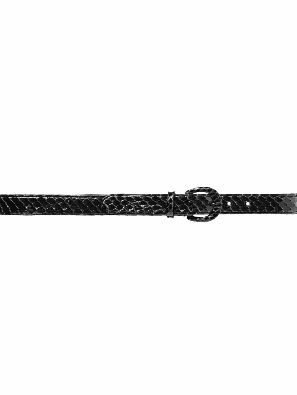 Fashion Leather Snakeskin Belt-Black Women Accessories