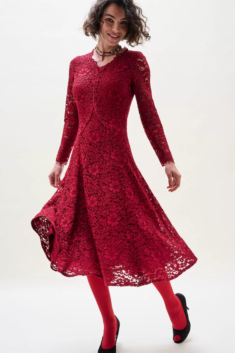 Hot Lorelai Lace Dress-Cherry Women Dresses