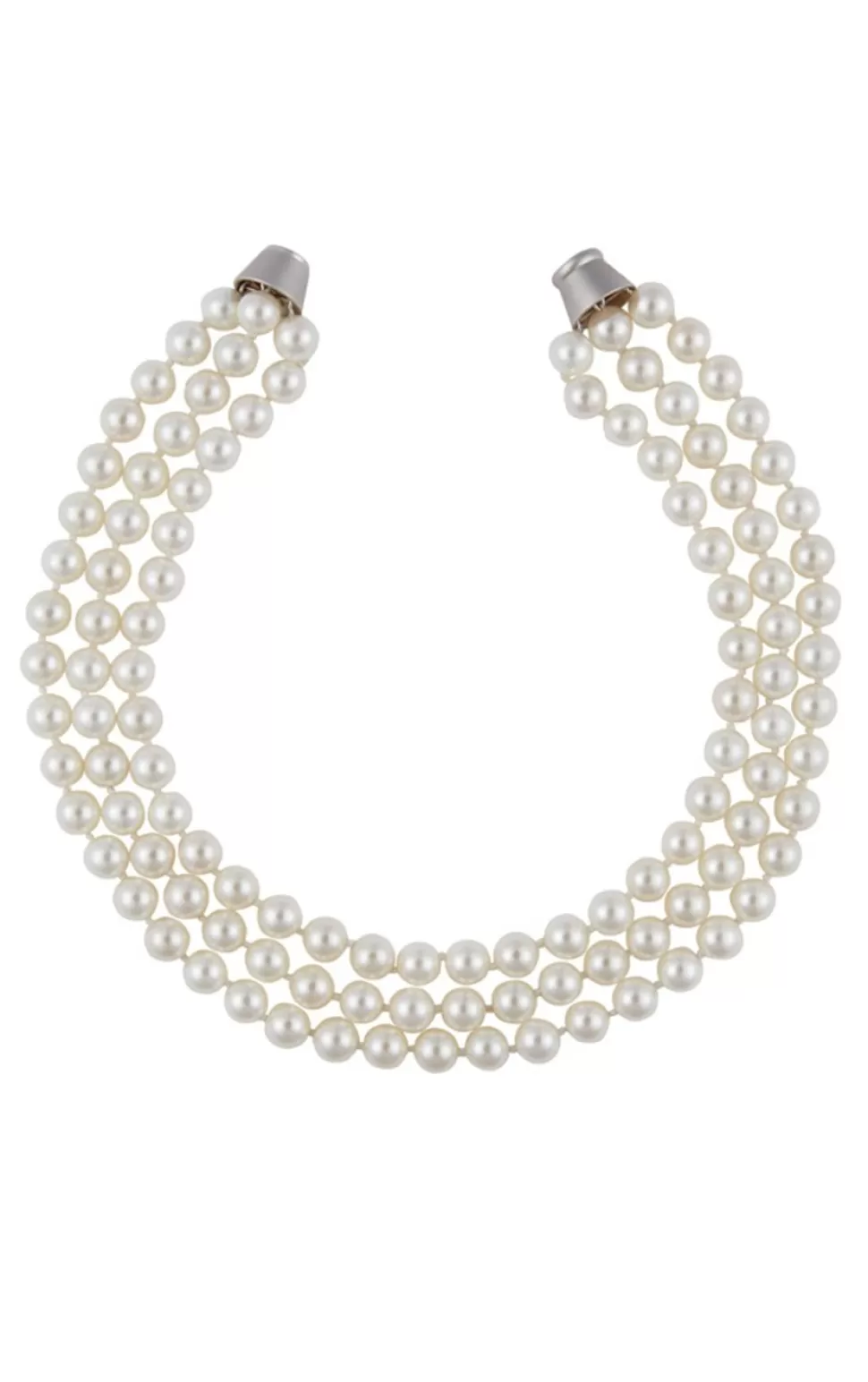 Outlet Shell Pearl Triple String Necklace Women Accessories